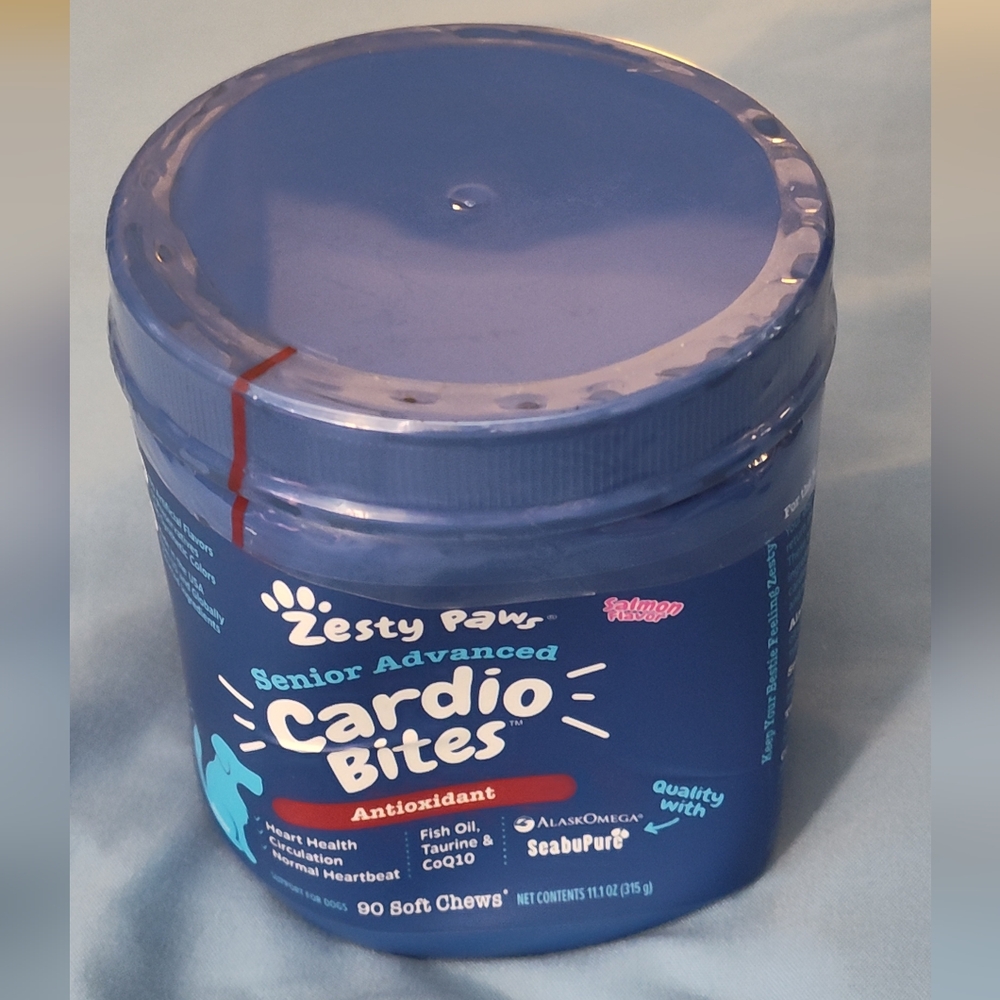NWT & SEALED! Zesty Paws Senior Advanced Cardio Bites (90ct)